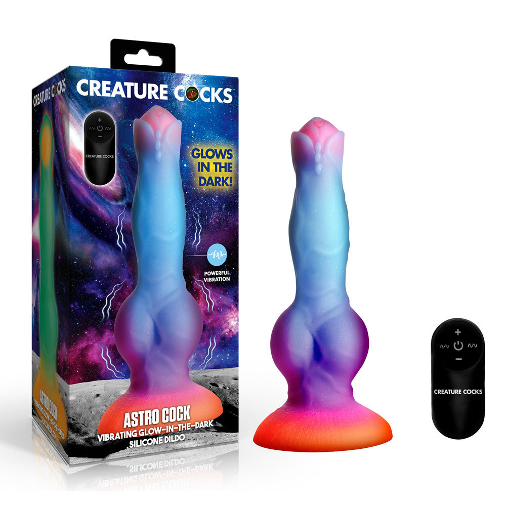Creature Cocks Astro Cock (Glow in Dark) – 20.6 cm Vibrating Fantasy Dildo > Dildos > Fantasy - Tophatter Daily Deals