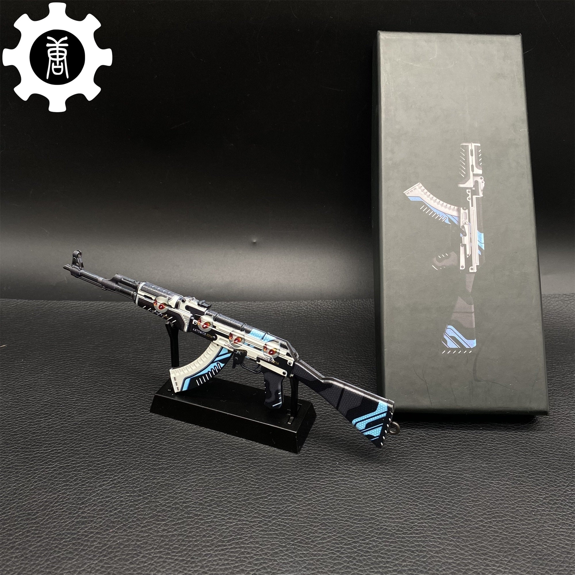 Hot Game Tiny AK-47 Vulcan Skin Metal Gun With Metal Stand - Tophatter Daily Deals