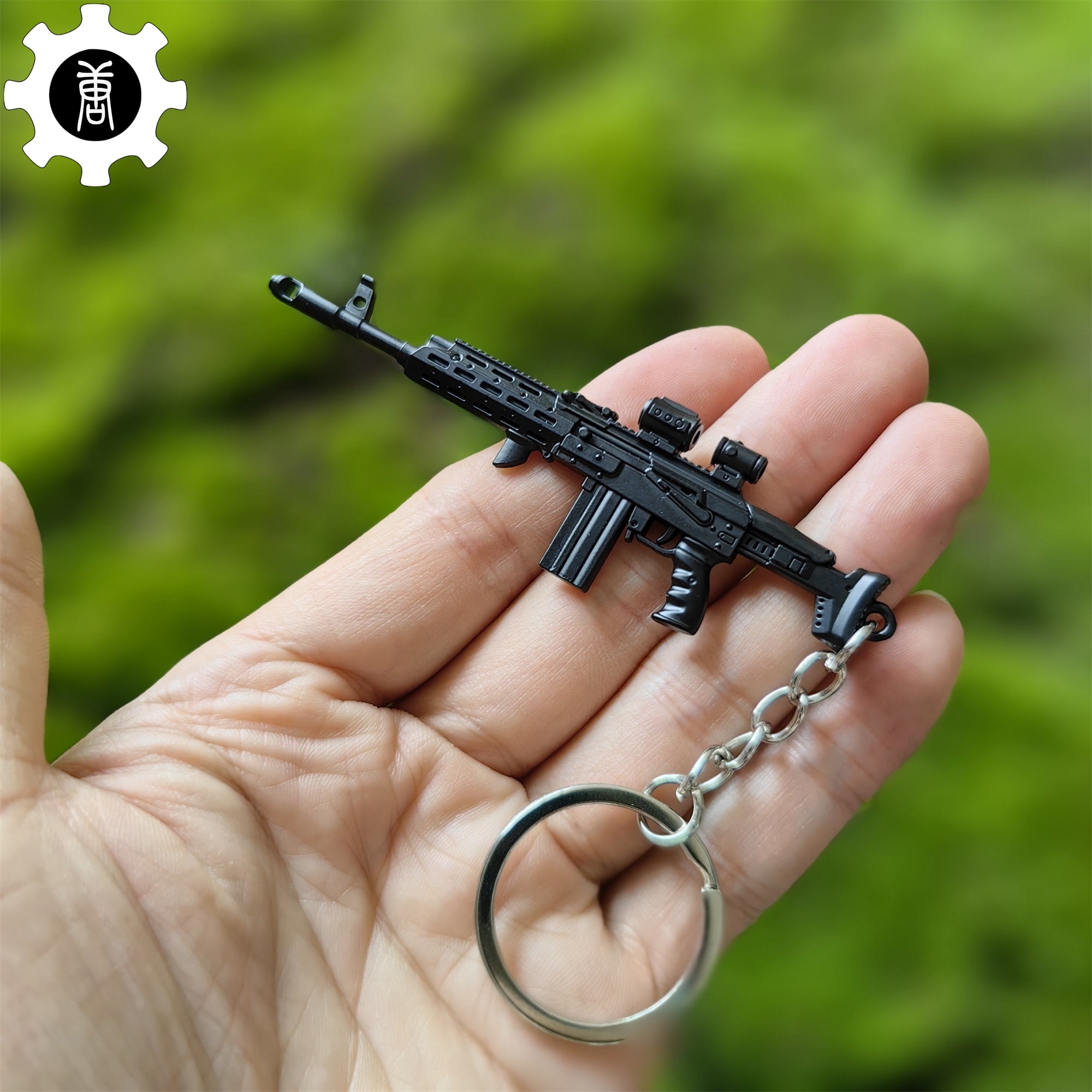 Metal AK308 Mini Gun Model Keychain Backpack Pendant Keychain - Tophatter Daily Deals