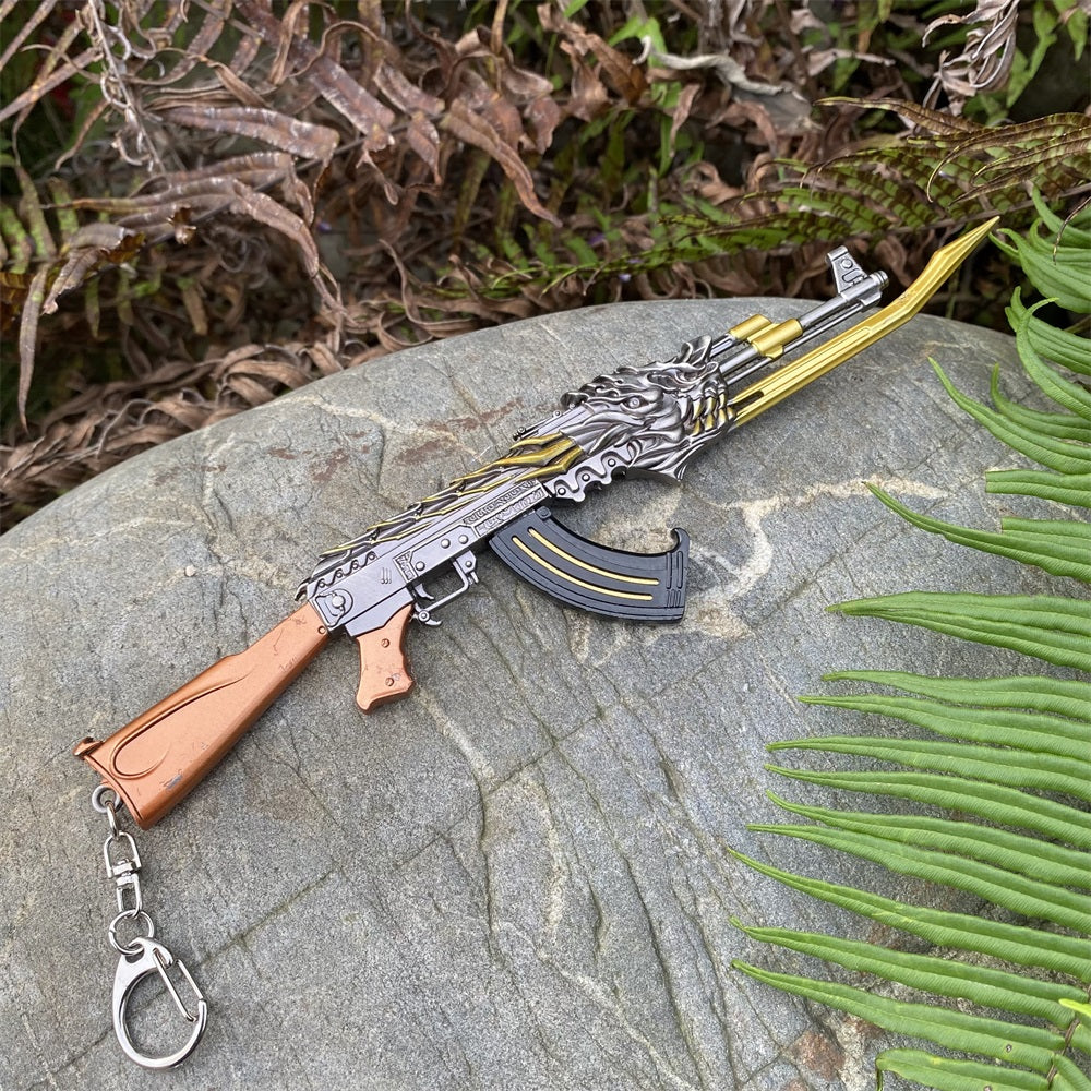 AK47 Fire Kylin Rifle Miniature Metal Gun 17CM/6.7" - Tophatter Daily Deals