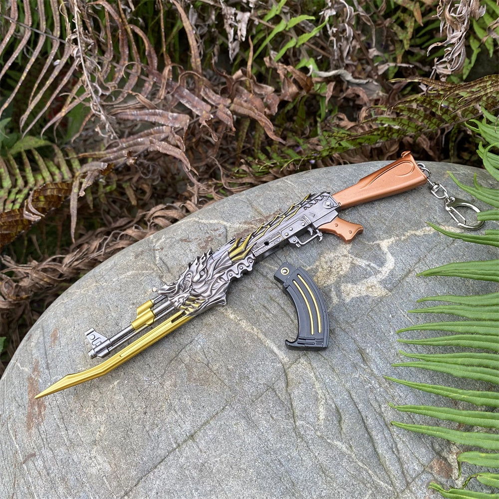 AK47 Fire Kylin Rifle Miniature Metal Gun 17CM/6.7" - Tophatter Daily Deals