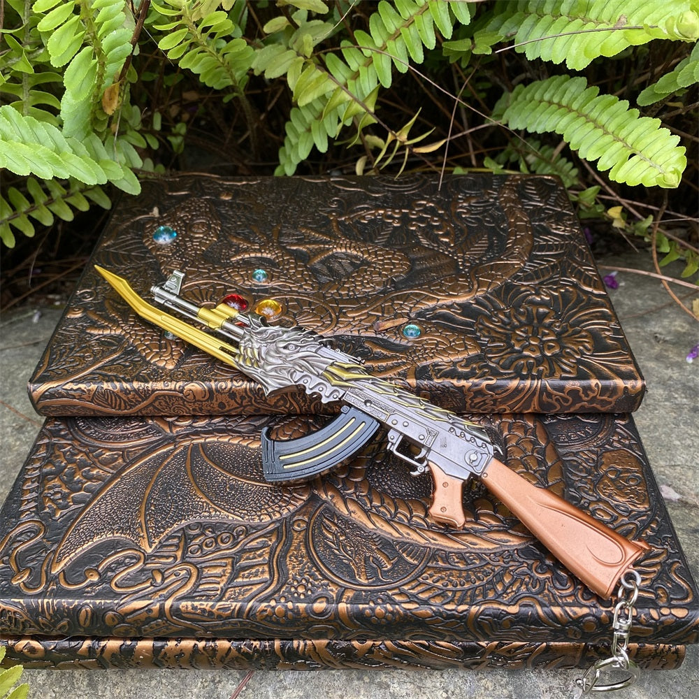 AK47 Fire Kylin Rifle Miniature Metal Gun 17CM/6.7" - Tophatter Daily Deals