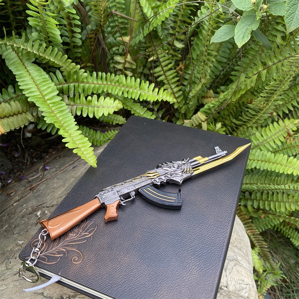 AK47 Fire Kylin Rifle Miniature Metal Gun 17CM/6.7" - Tophatter Daily Deals