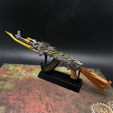 AK47 Fire Kylin Rifle Miniature Metal Gun 17CM/6.7" With Metal Stand - Tophatter Daily Deals