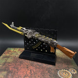 AK47 Fire Kylin Rifle Miniature Metal Gun 17CM/6.7" With Plastic Stand - Tophatter Daily Deals