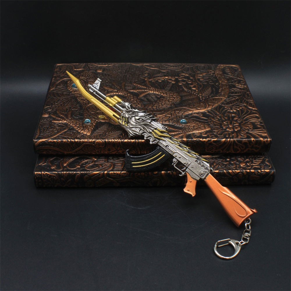 AK47 Fire Kylin Rifle Miniature Metal Gun 17CM/6.7" - Tophatter Daily Deals