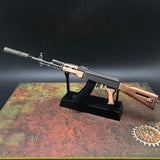 AK47 Metal Miniature 17CM/6.7" With Metal Stand - Tophatter Daily Deals