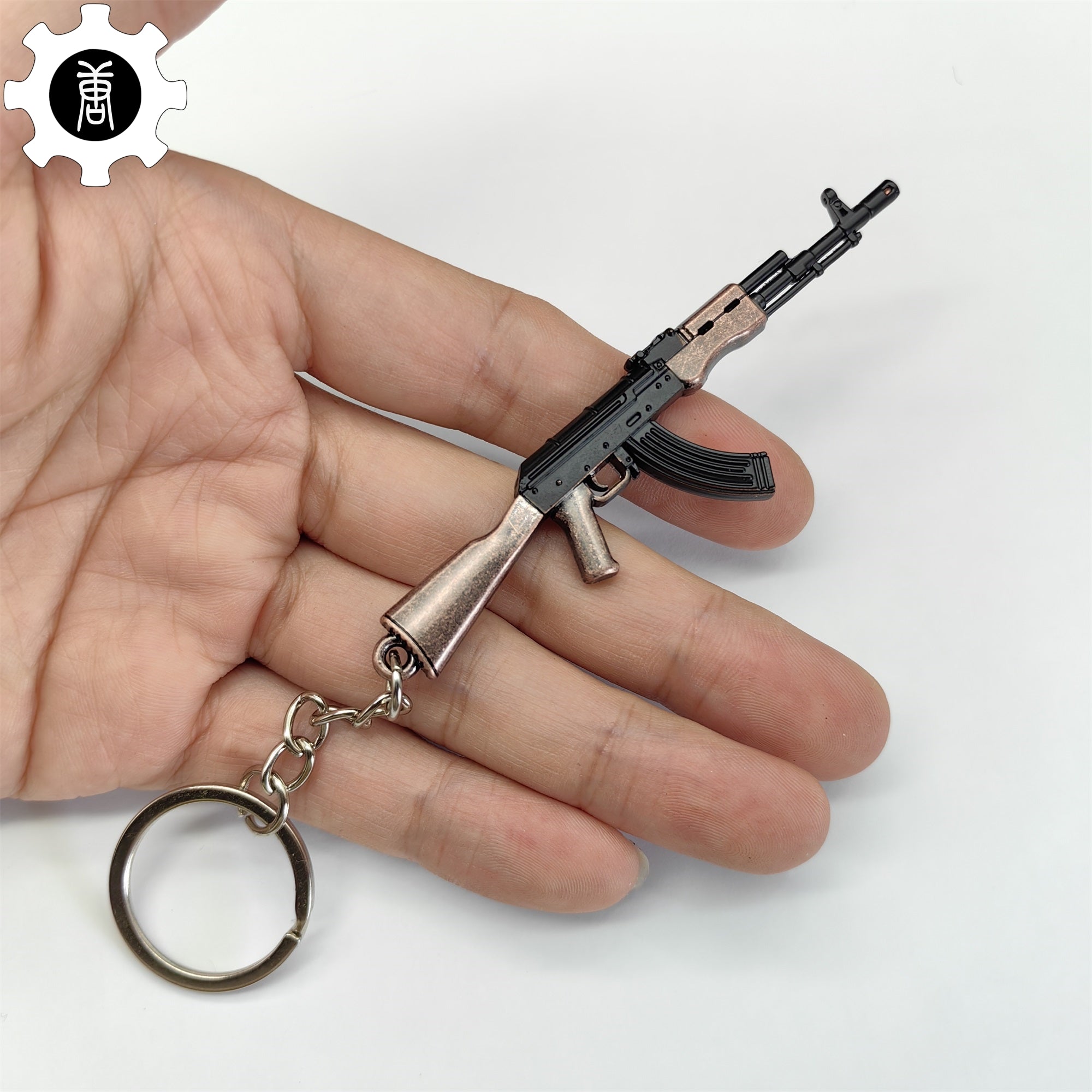 Tiny AK-47 Soviet Assault Rifle Model Metal Keychain Keychain - Tophatter Daily Deals