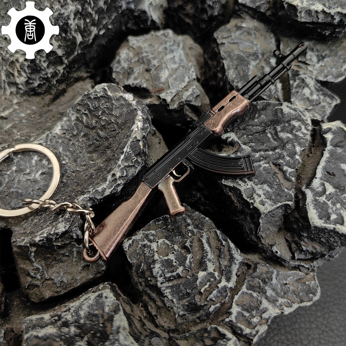Tiny AK-47 Soviet Assault Rifle Model Metal Keychain - Tophatter Daily Deals