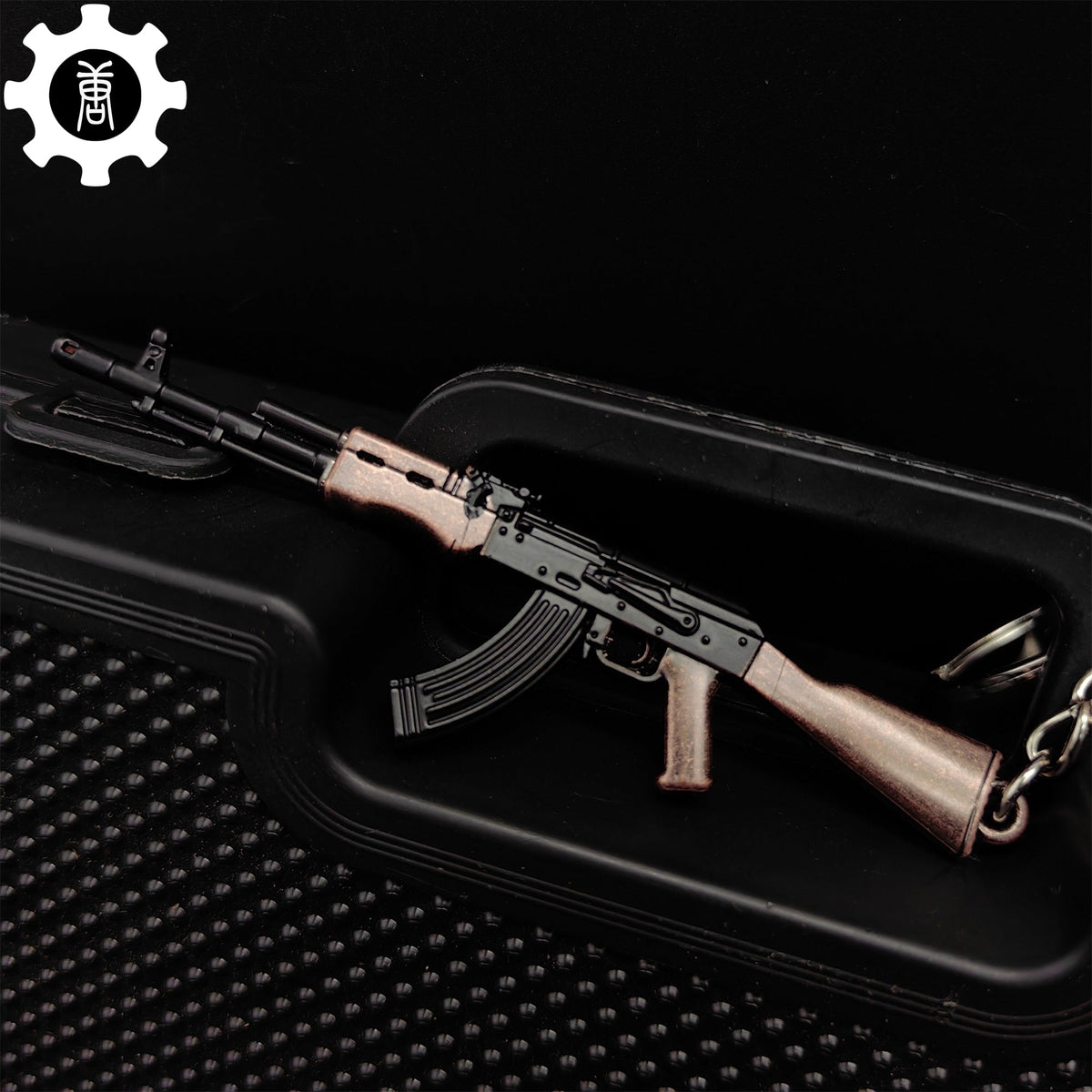 Tiny AK-47 Soviet Assault Rifle Model Metal Keychain - Tophatter Daily Deals