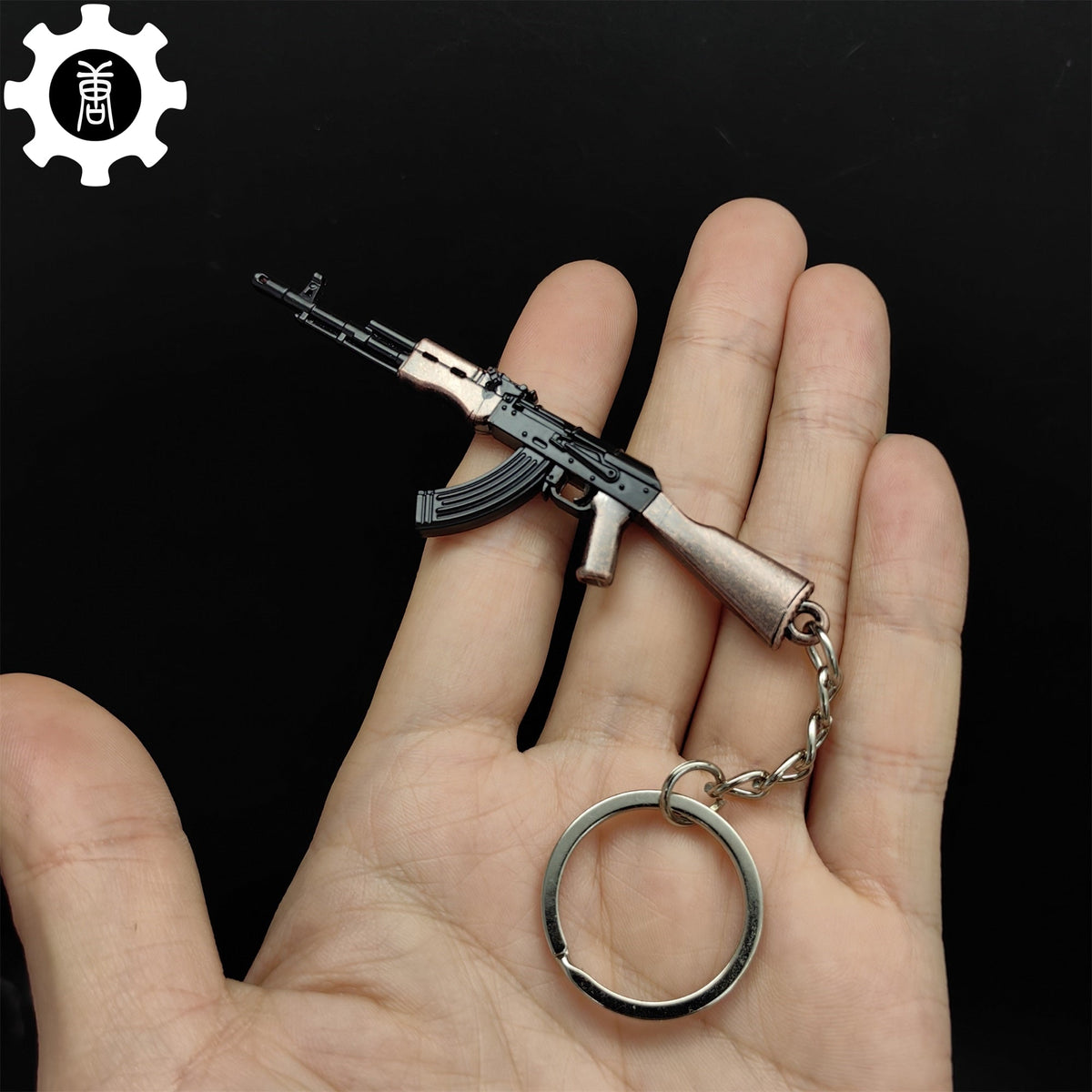 Tiny AK-47 Soviet Assault Rifle Model Metal Keychain - Tophatter Daily Deals