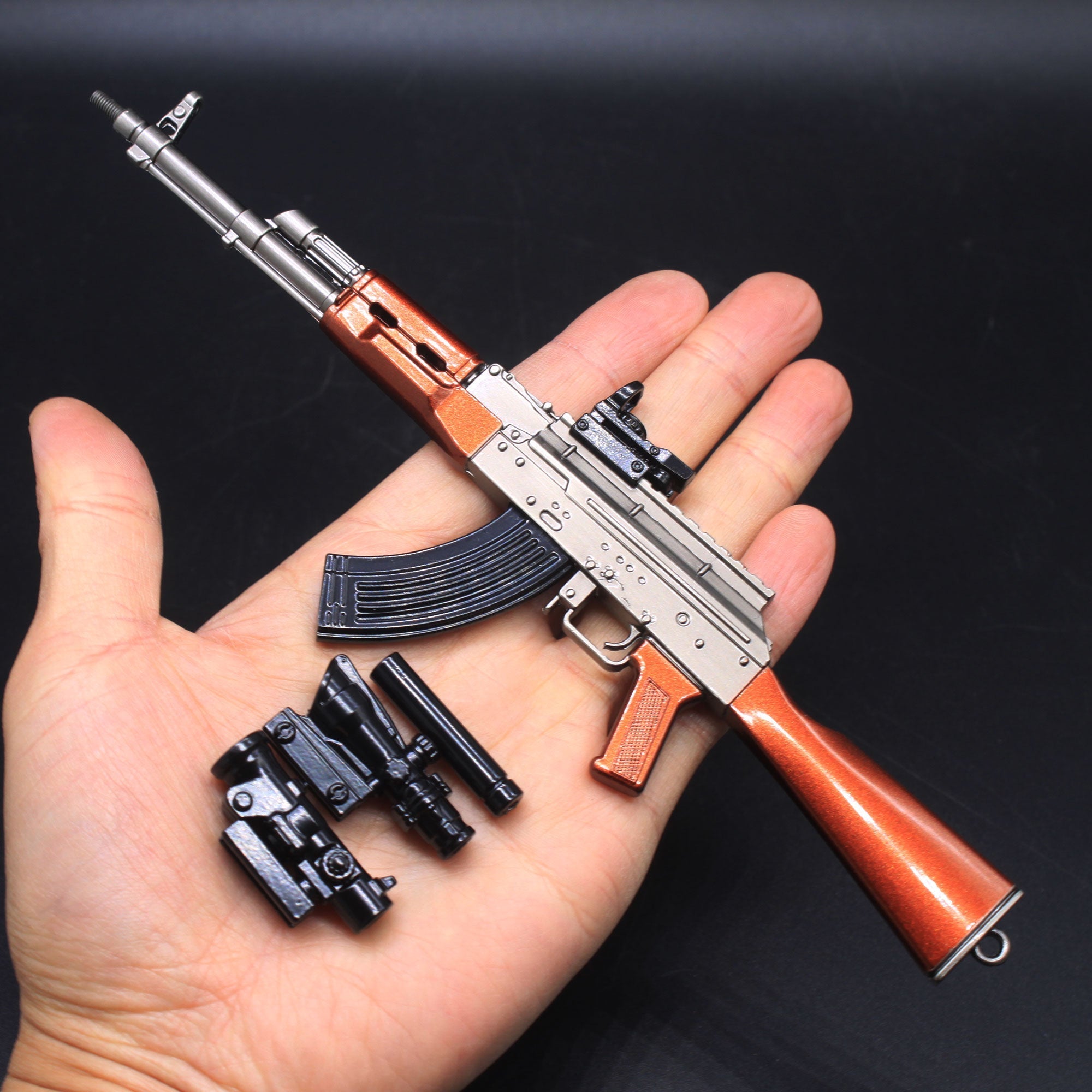 AK47 Miniature Metal AKM Gun17CM/6.7" AKM Only - Tophatter Daily Deals
