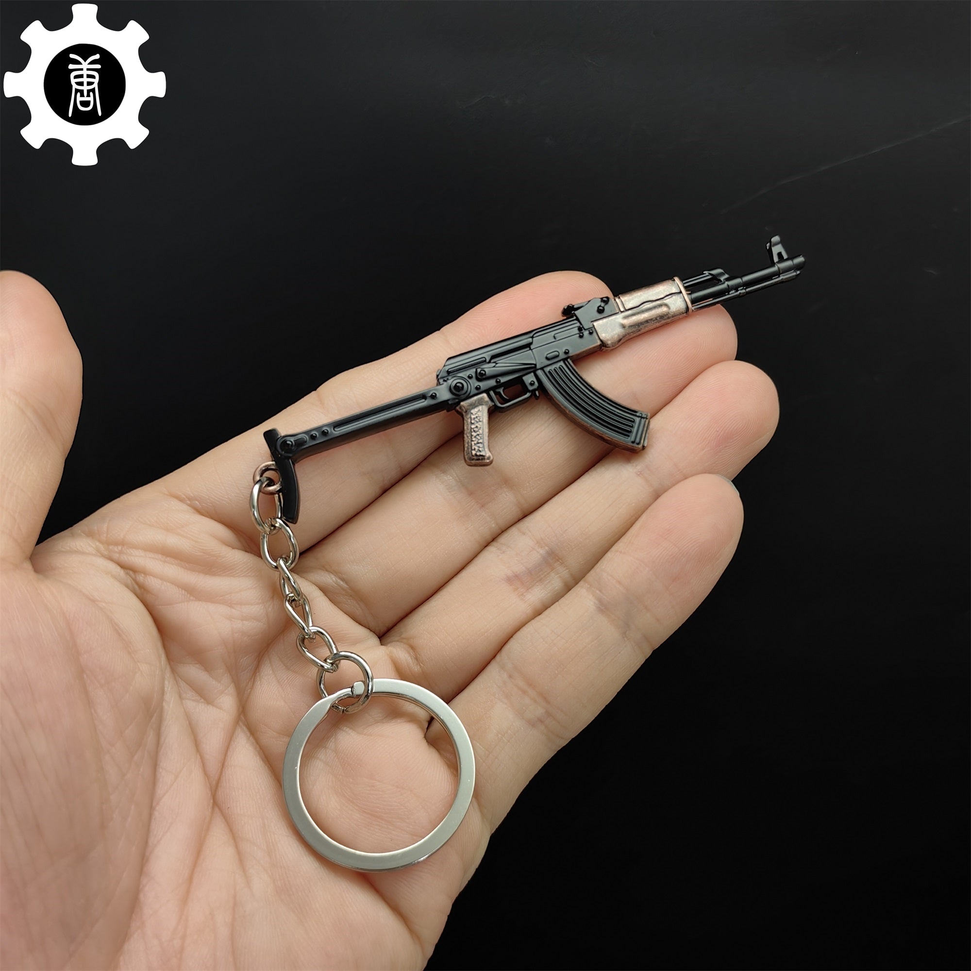 Tiny AKS-47 Assault Rifle Model Metal Keychain - Tophatter Daily Deals