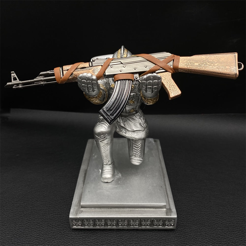 AK-47 Metal Miniature Avtomat Rifle 17.5CM/6.8" - Tophatter Daily Deals