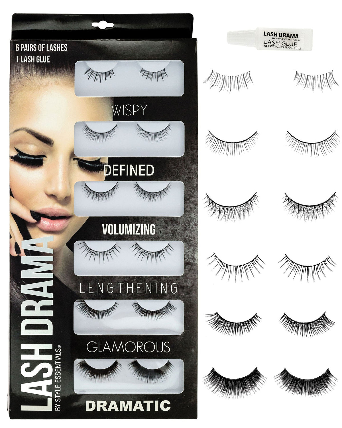 Eye Lashes Set - 6 Pairs Costume Accessories - Tophatter Daily Deals