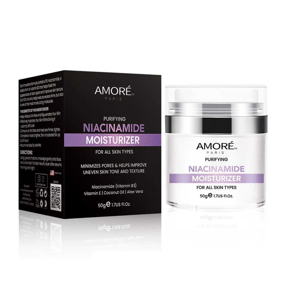 Niacinamide Facial Moisturizer Day Cream, Daily Anti-Aging, Anti-Wrinkle Face Cream, B3 Vitamin Formula, Aloe Facial, Coconut Oil, Vitamin E Beauty & Personal Care - Tophatter Daily Deals