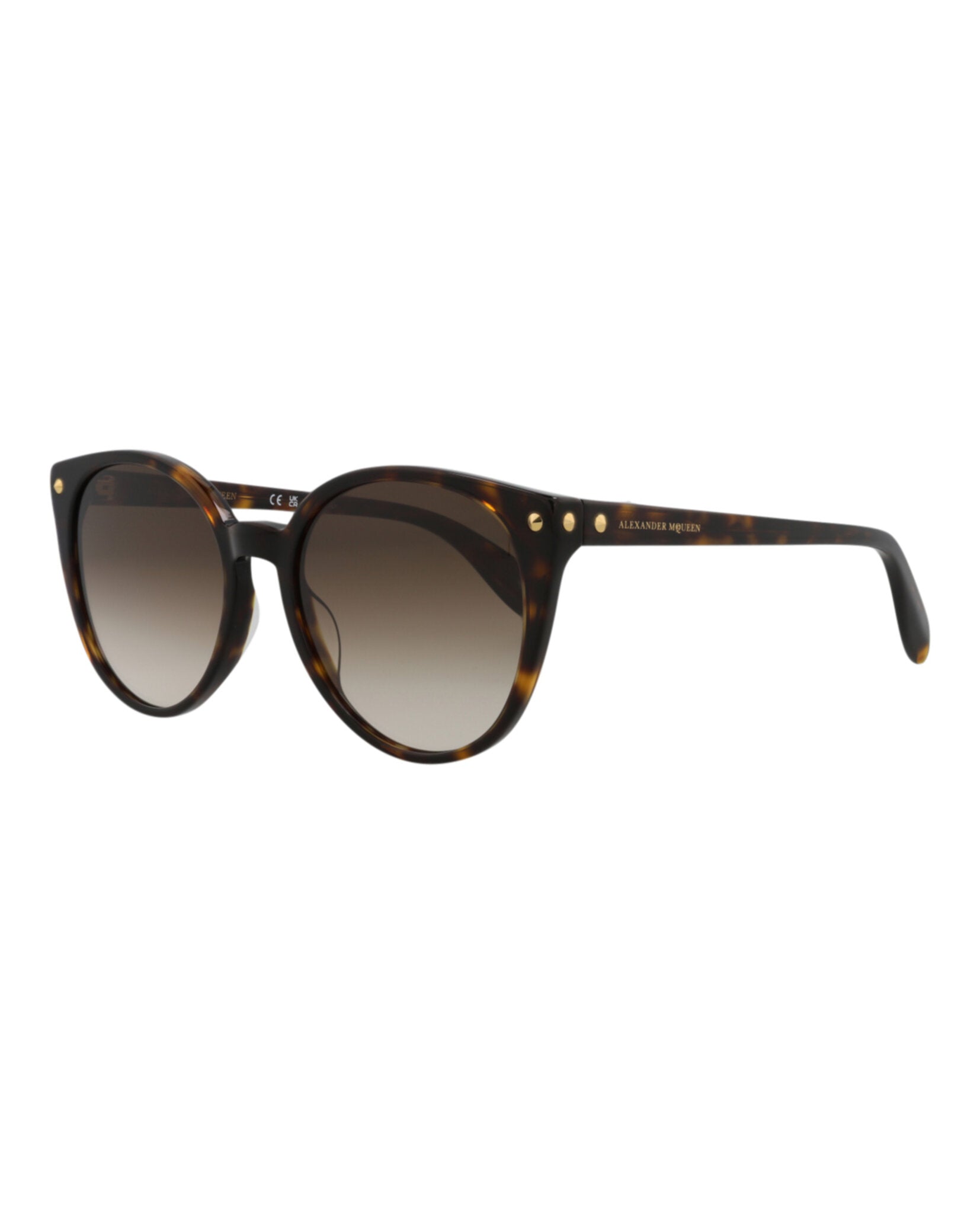 Alexander McQueen Round-Frame Acetate Sunglasses Sunglasses - Tophatter Daily Deals