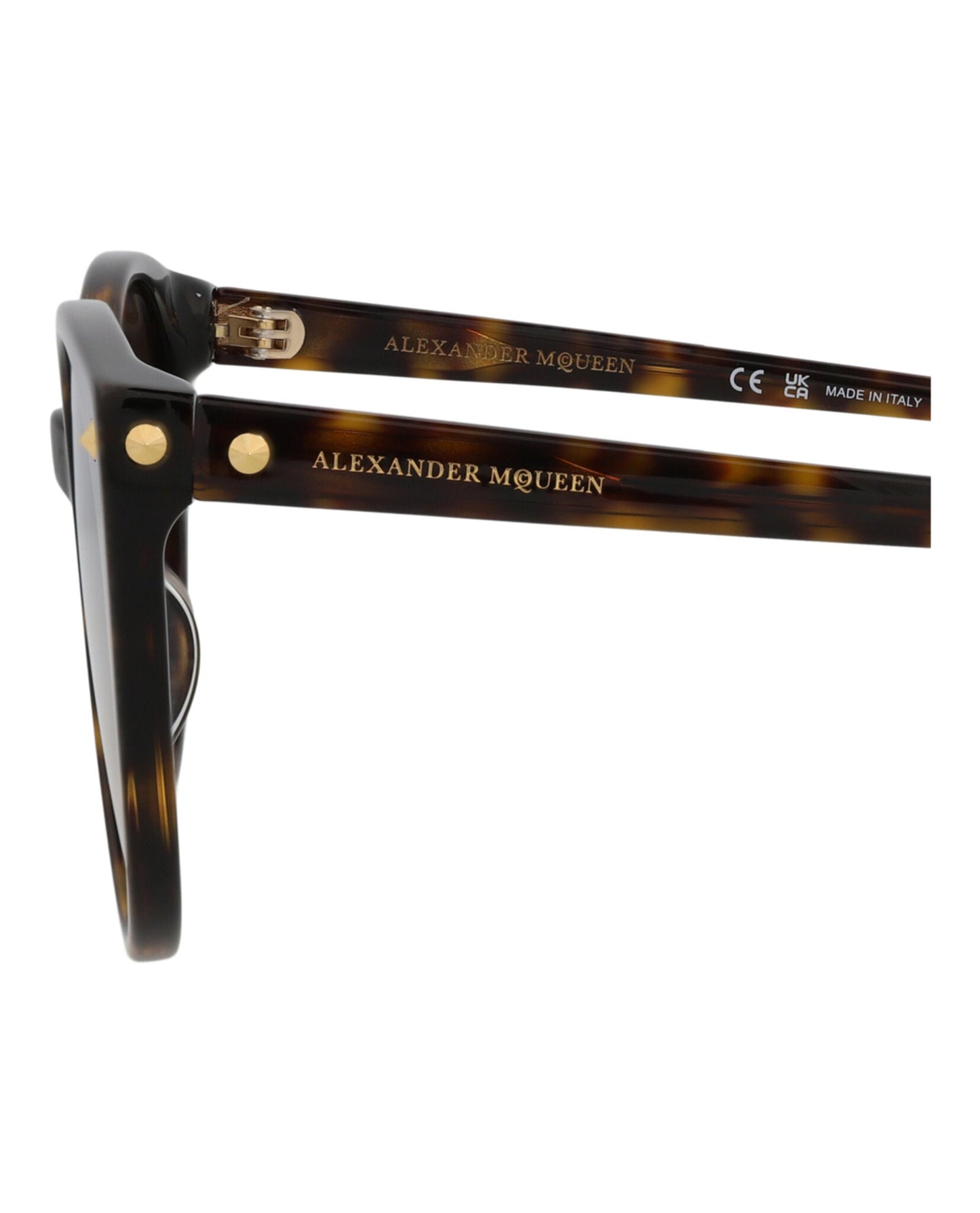 Alexander McQueen Round-Frame Acetate Sunglasses Sunglasses - Tophatter Daily Deals
