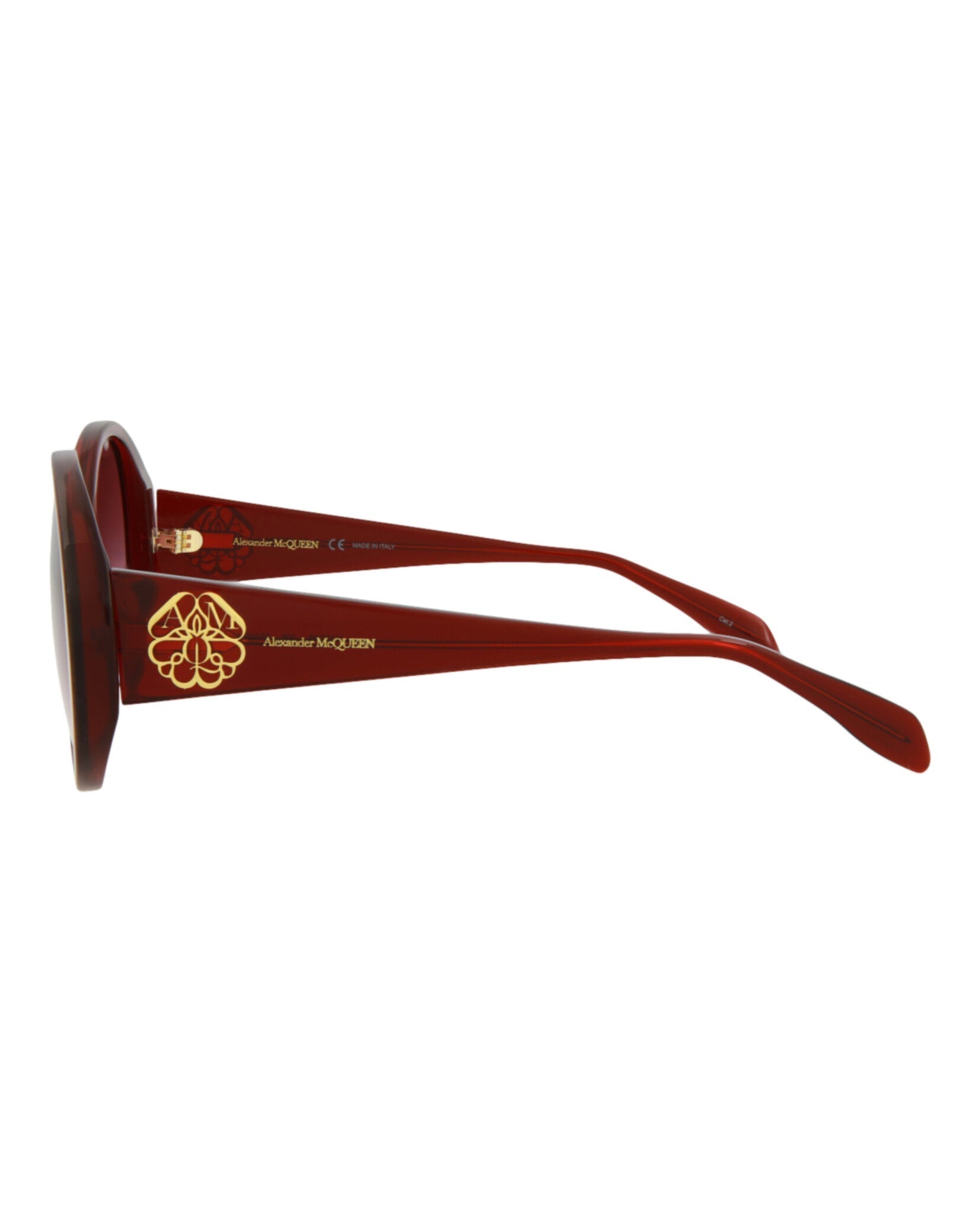 Alexander McQueen Round-Frame Acetate Sunglasses Sunglasses - Tophatter Daily Deals