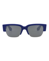 Alexander McQueen Square-Frame Recycled Acetate Sunglasses Blue Sunglasses - Tophatter Daily Deals