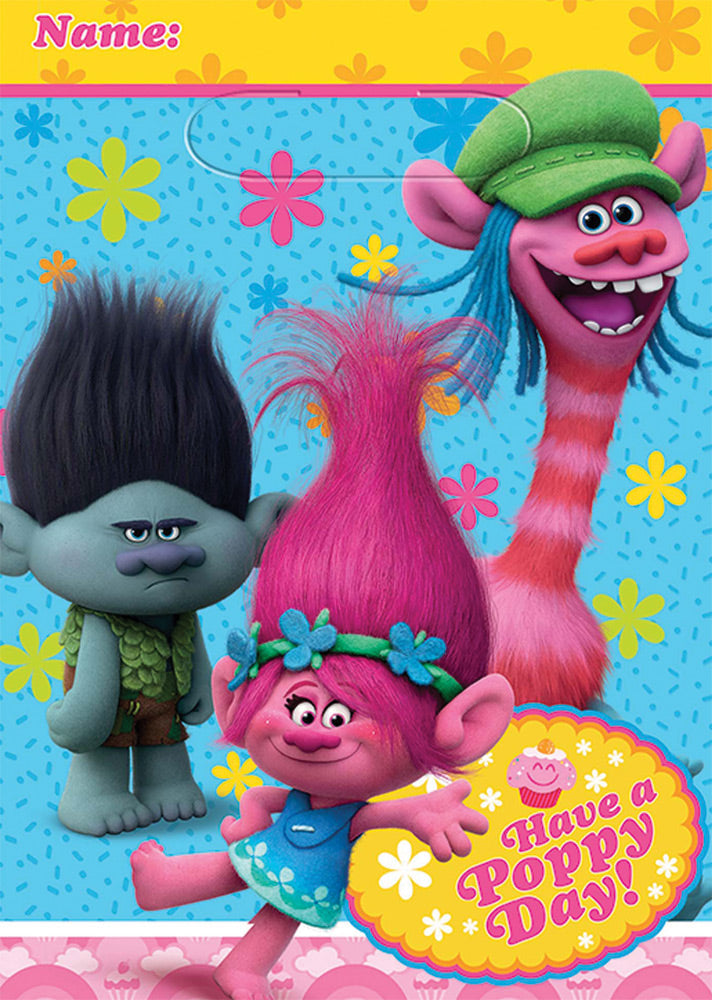 Trolls Folded Loot Bags - Pack of 8 Halloween Party Supplies - Tophatter Daily Deals