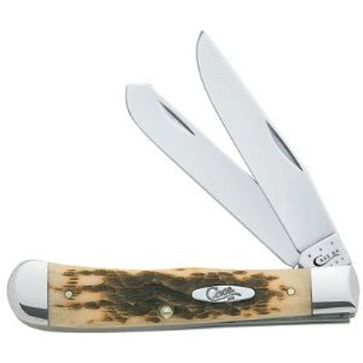 Case - Amber Bone - Trapper Knife - 00163 Knives - Tophatter Daily Deals