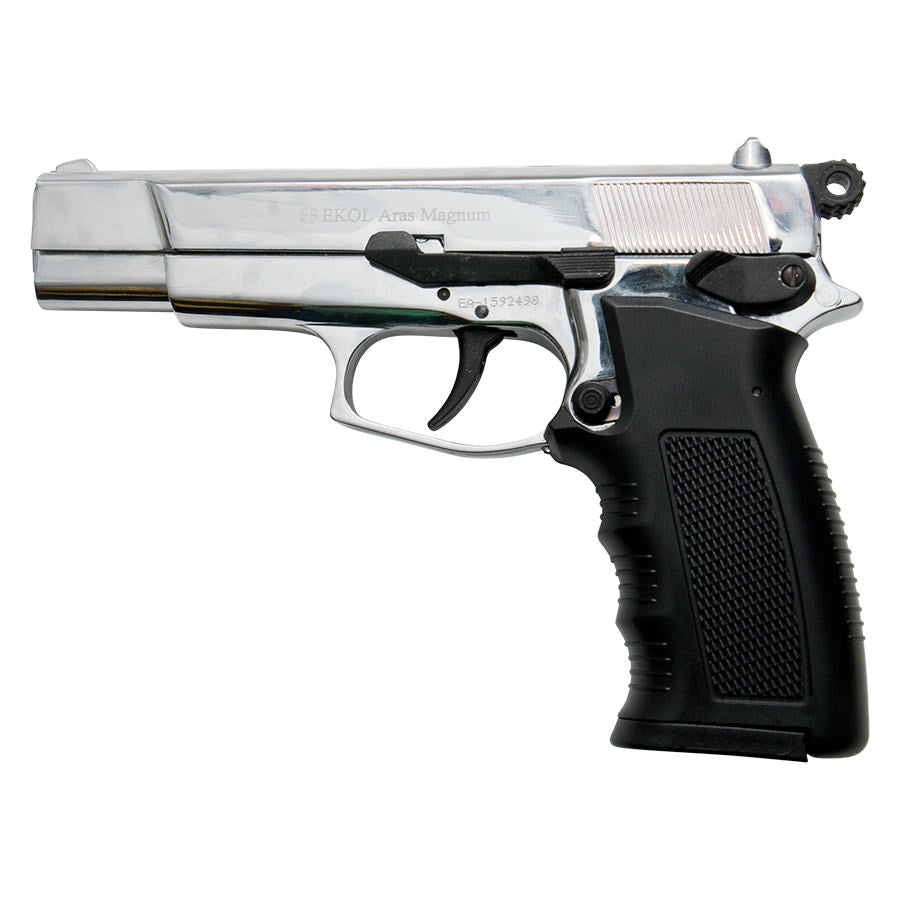 ARAS Magnum HP Chrome Blank Firing Replica Gun - TOPHATTER'S ARMORY DEALS Collectible Weapons - Tophatter Daily Deals