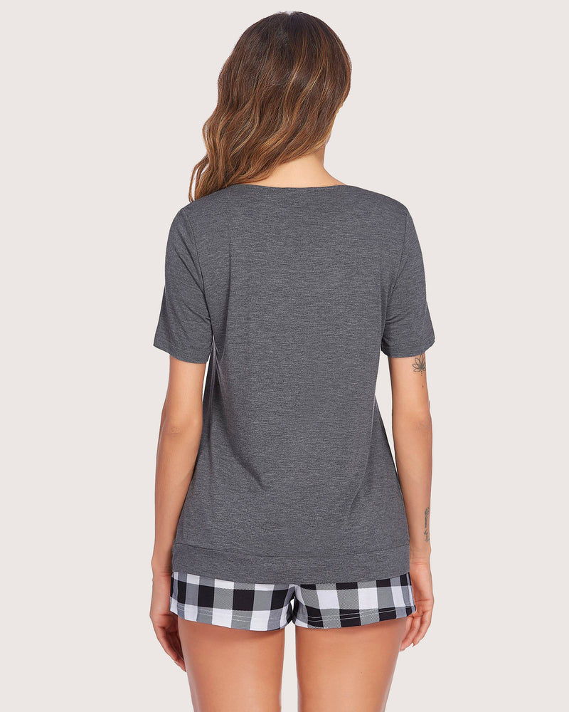 Christmas Shorts Pajama Set Sleepwears-Pajamas Sets - Tophatter Daily Deals