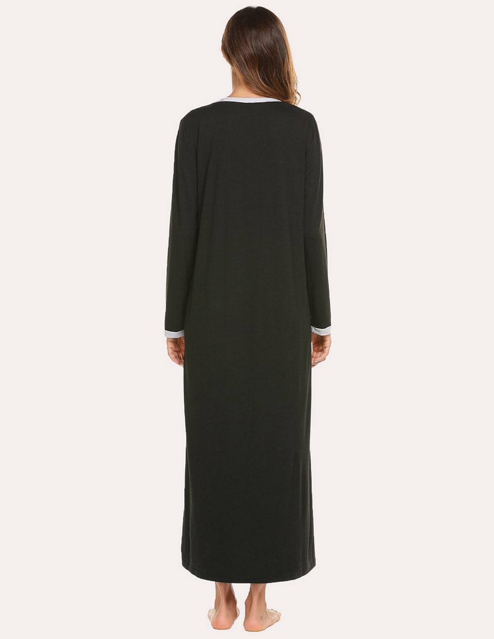 Long Sleeve Front Pleated Nightgown (US Only) Sleepwear & Loungewear - Tophatter Daily Deals