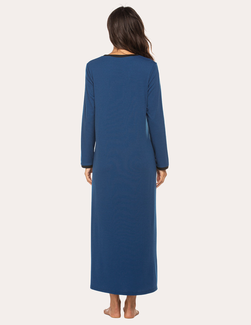 Long Sleeve Front Pleated Nightgown (US Only) Sleepwear & Loungewear - Tophatter Daily Deals