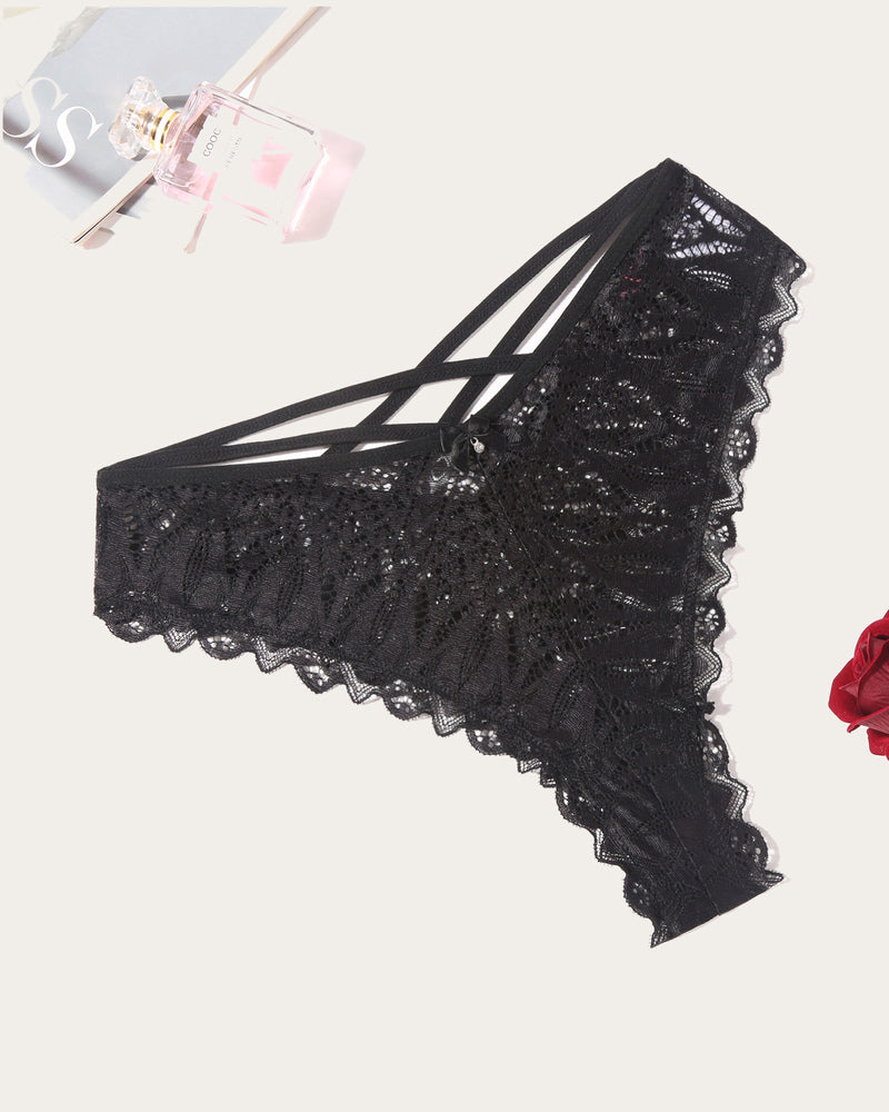 Cheeky Lace Criss Cross Panties Lingeries-panties - Tophatter Daily Deals