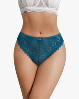 Cheeky Lace Criss Cross Panties Peacock Blue Lingeries-panties - Tophatter Daily Deals