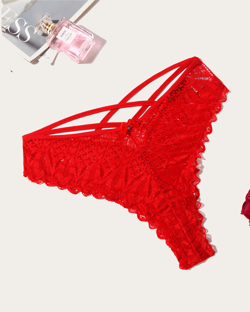 Cheeky Lace Criss Cross Panties Lingeries-panties - Tophatter Daily Deals
