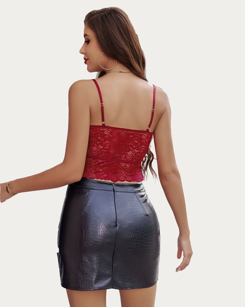 Lace Tank Top Tube Basic Bralette (DE Only) Lingeries-Crop tops - Tophatter Daily Deals
