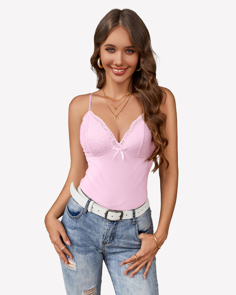 Tank Tops Cami Y2k Bralette Pink Lingerie Sets-Bras - Tophatter Daily Deals