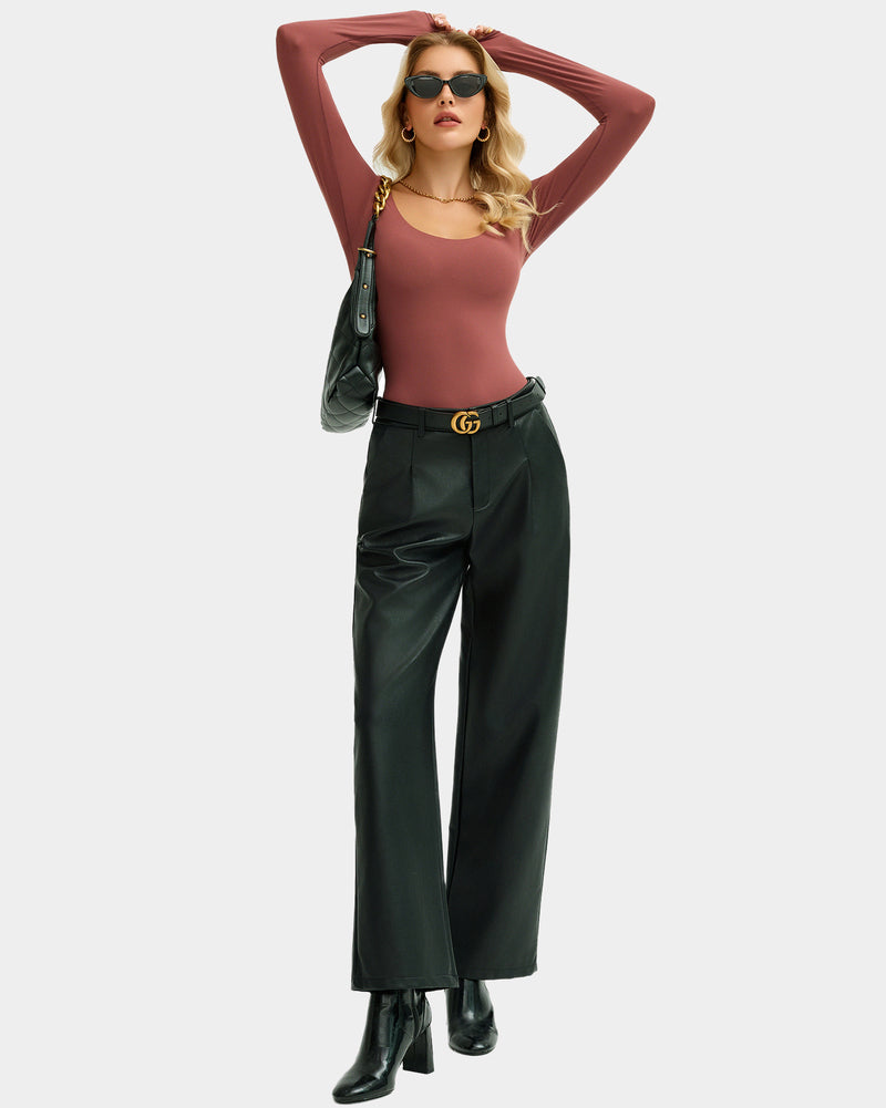 Scoop Neck Bodysuit Shapewear Going Out Tops Shaperwear-bodysuit - Tophatter Daily Deals