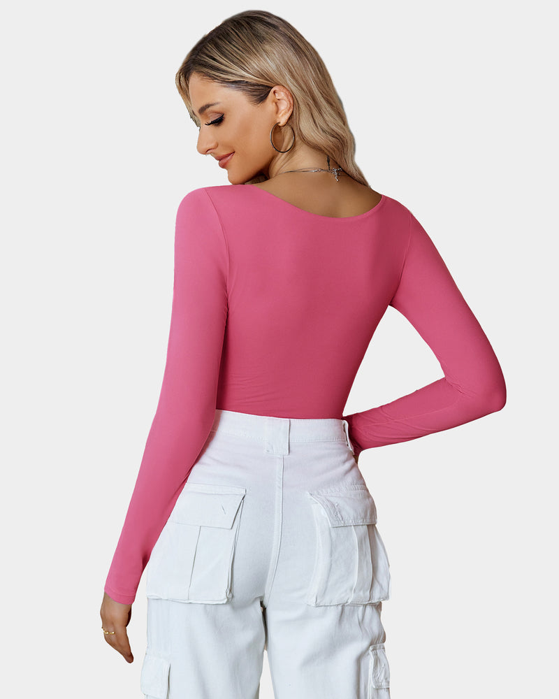 Scoop Neck Bodysuit Shapewear Going Out Tops Shaperwear-bodysuit - Tophatter Daily Deals