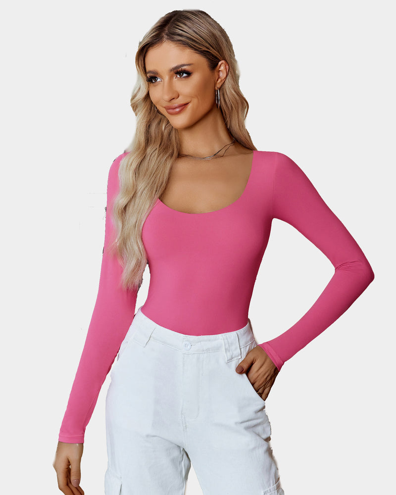 Scoop Neck Bodysuit Shapewear Going Out Tops Shaperwear-bodysuit - Tophatter Daily Deals