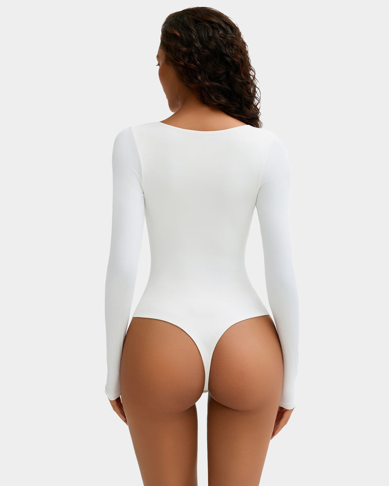 Scoop Neck Bodysuit Shapewear Going Out Tops Shaperwear-bodysuit - Tophatter Daily Deals
