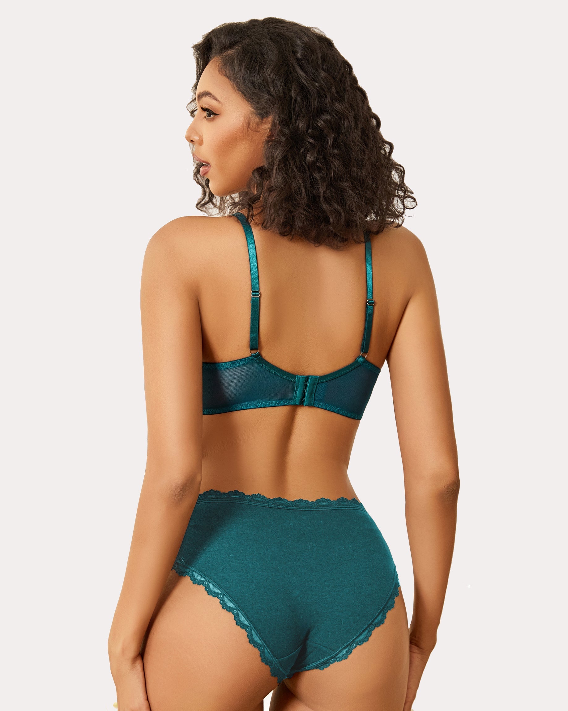 Minimizer Bras Sheer Balconette Lingerie Sets-Bras - Tophatter Daily Deals