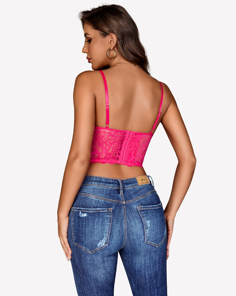 Lace Bralette Underwire Corset Tops Lingerie Sets-Bras - Tophatter Daily Deals
