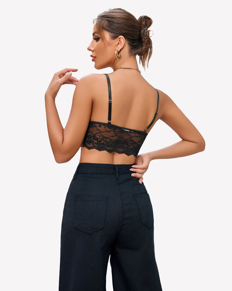 Lace Bustier Tops Cami Crop Top Lingerie Sets-Bras - Tophatter Daily Deals