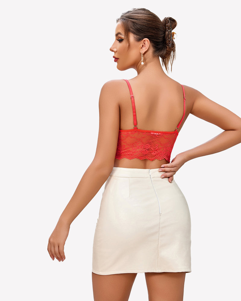 Lace Bustier Tops Cami Crop Top Lingerie Sets-Bras - Tophatter Daily Deals
