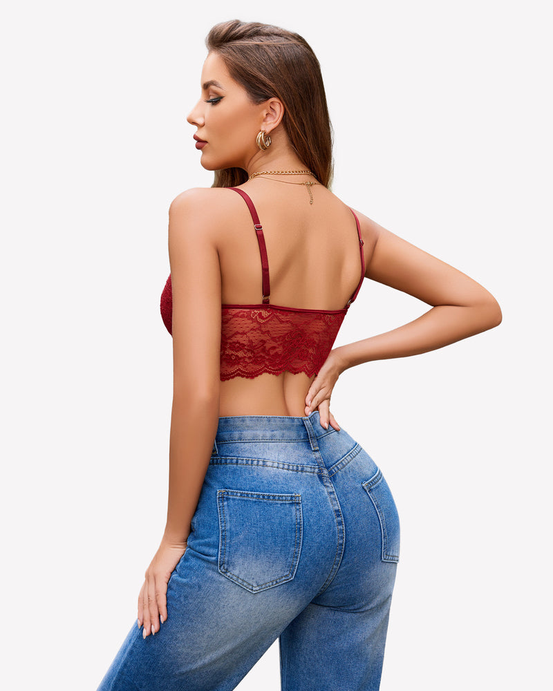 Lace Bustier Tops Cami Crop Top Lingerie Sets-Bras - Tophatter Daily Deals