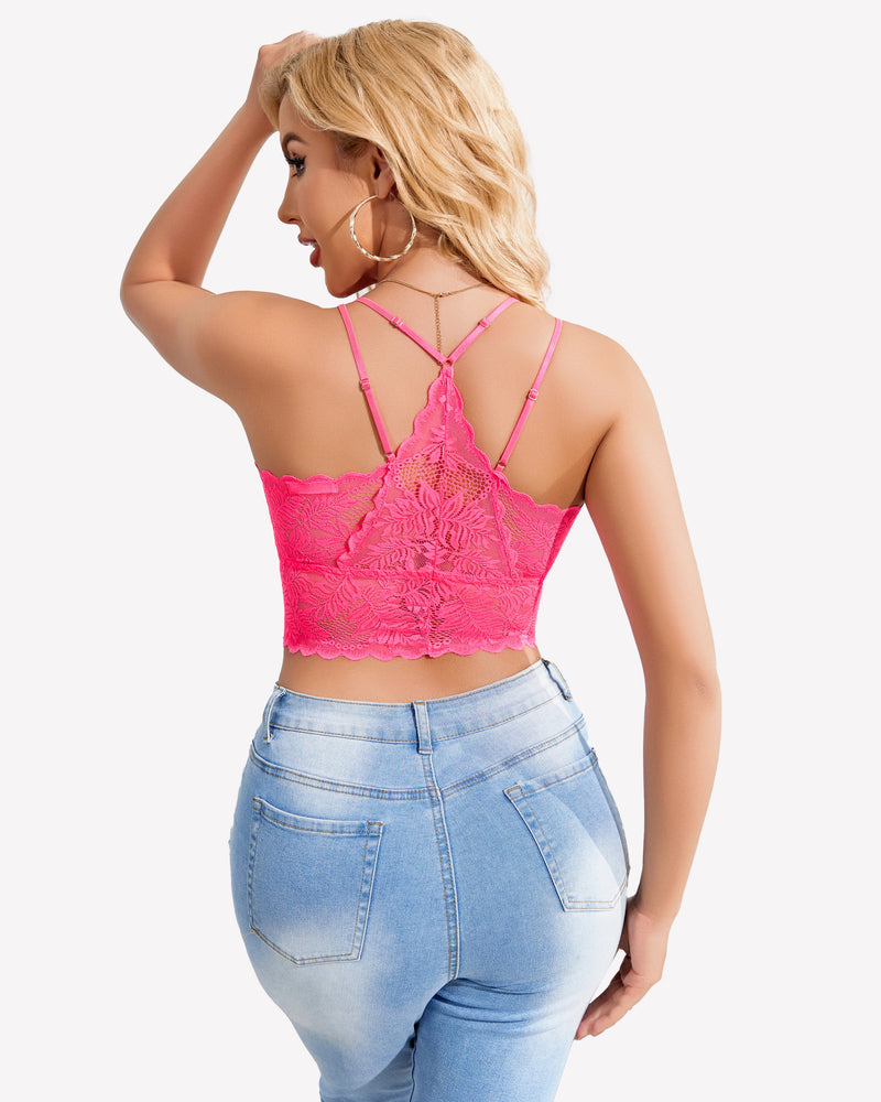 Lace Camisoles Racerback Crop Tops Lingerie Sets-Bras - Tophatter Daily Deals