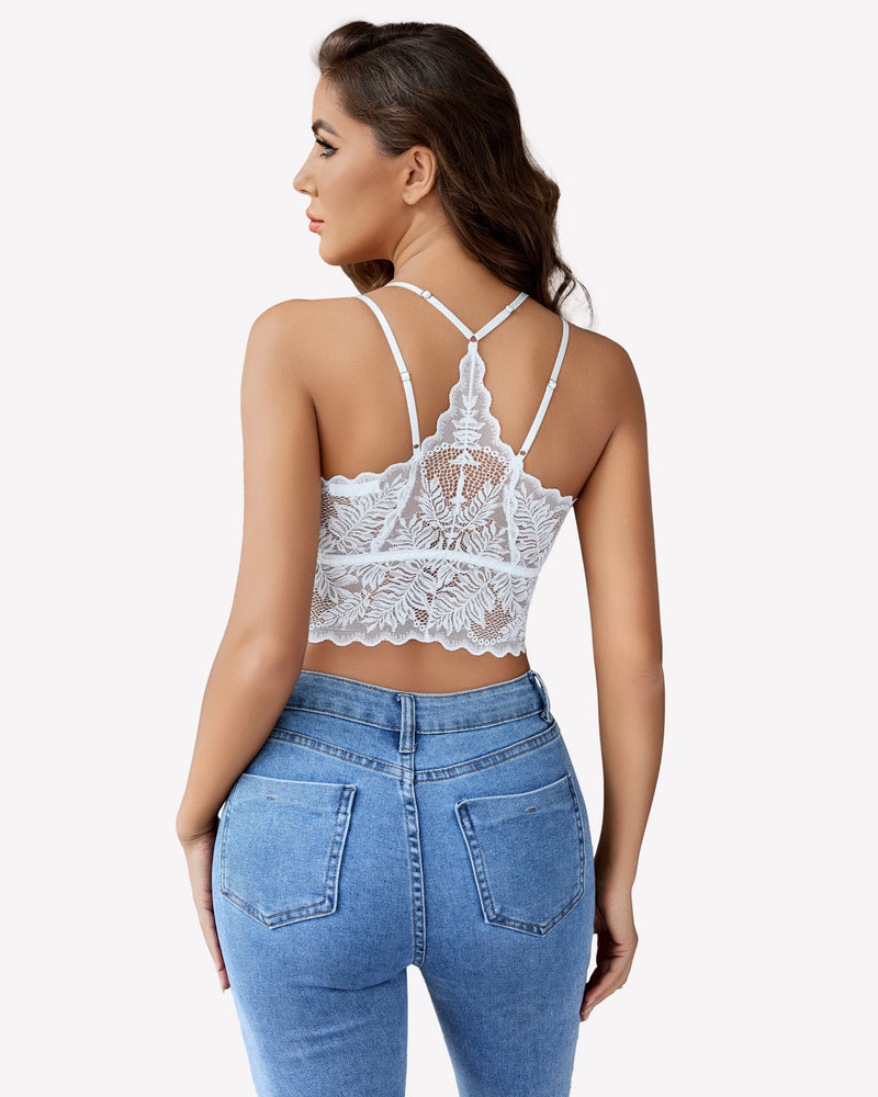 Lace Camisoles Racerback Crop Tops Lingerie Sets-Bras - Tophatter Daily Deals