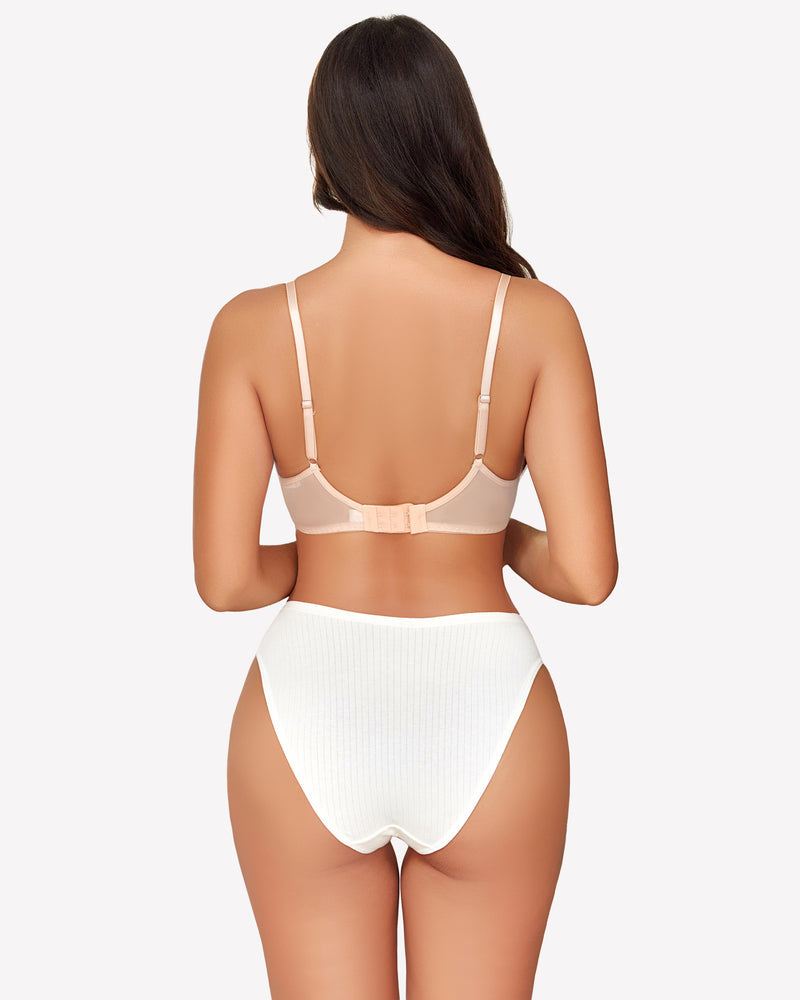 Sheer Mesh Unlined Underwire Bra Lingerie Sets-Bras - Tophatter Daily Deals