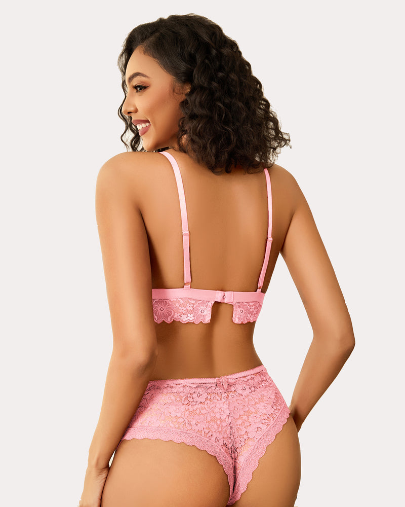 Lace Wireless Bra Non Padded Bralette Lingerie Sets-Bras - Tophatter Daily Deals