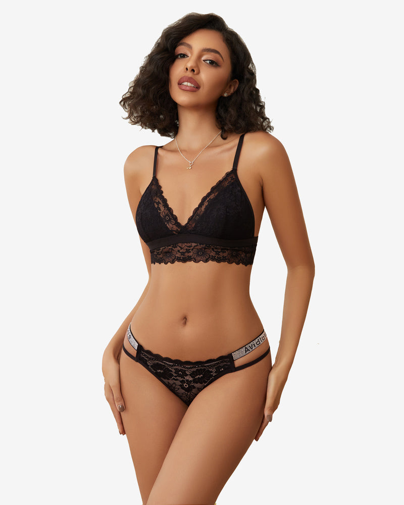 Cotton Panties Floral Lace Hipster Lingeries-panties - Tophatter Daily Deals