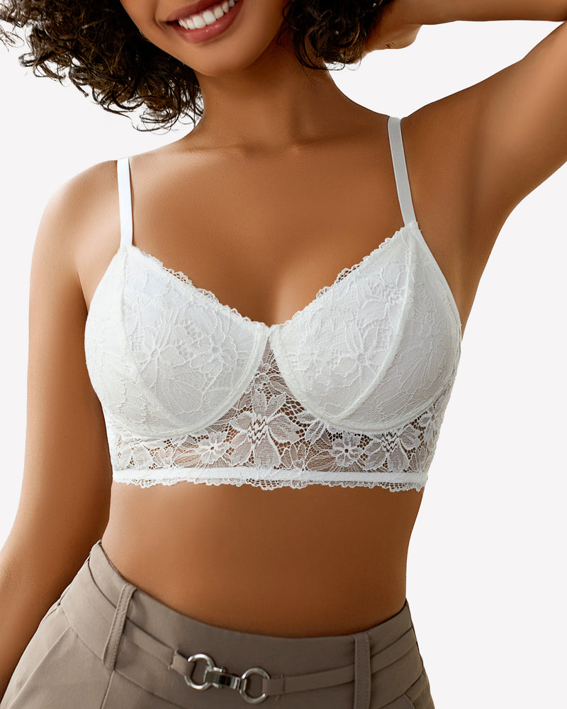 Lace Bra Bralettes Wireless Bras Lingerie Sets-Bras - Tophatter Daily Deals